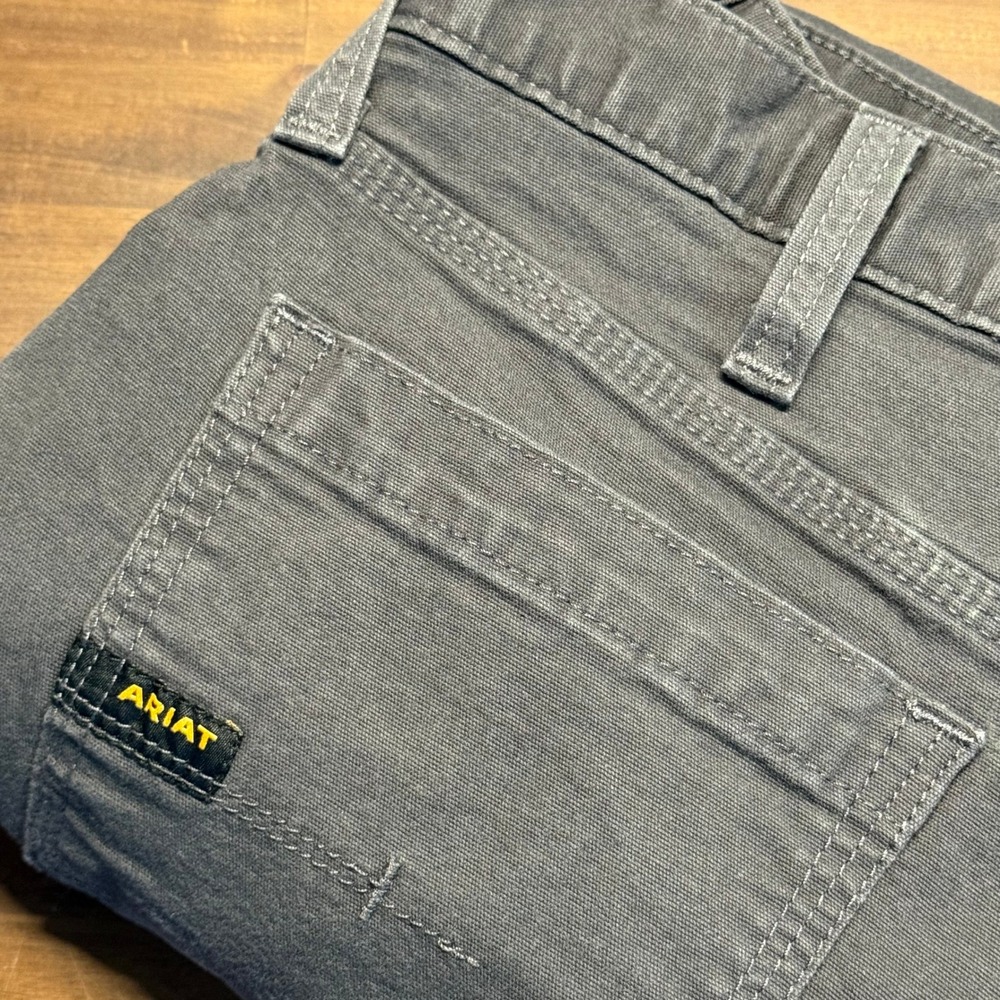 Ariat Rebar M4 Durastr Relaxed Straight Work Pants Mens 36x30 Charcoal Grey